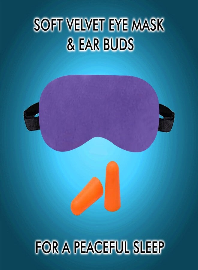 GREELI Premium Memory Foam Neck Pillow for Travel, Compact & Portable Airplane Travel Pillow Combo with Soft Eye Mask and Carry Bag. (Lavender) - Image 5